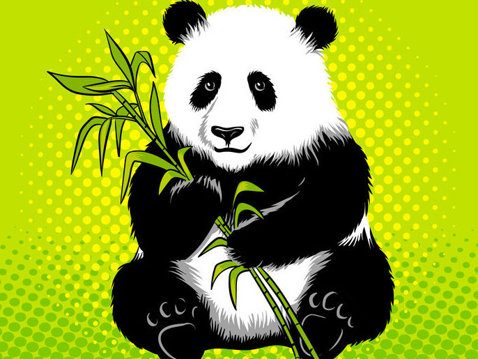 Pop Art Panda Bamboo e1549327934162