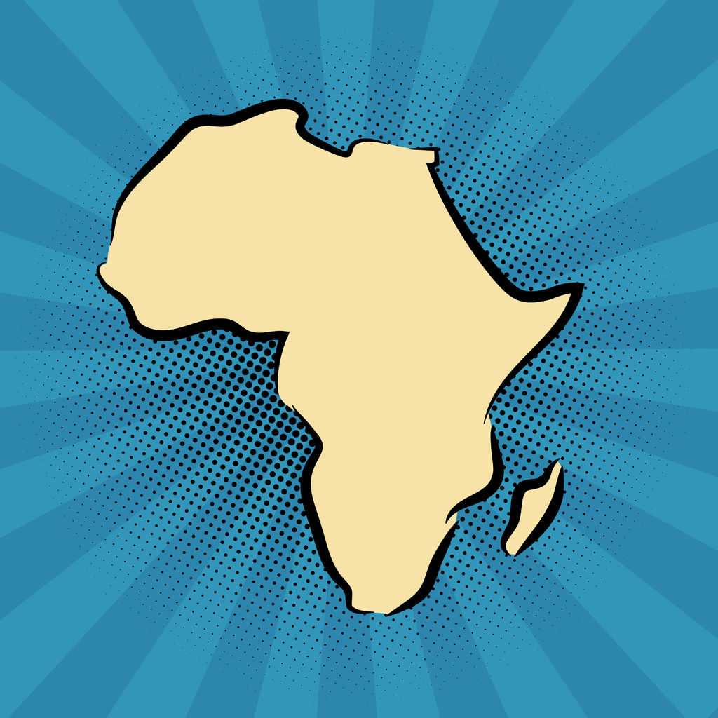Pop Art Map of Africa
