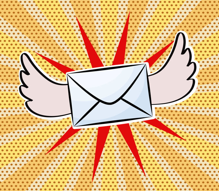 Pop Art Mail with Wings