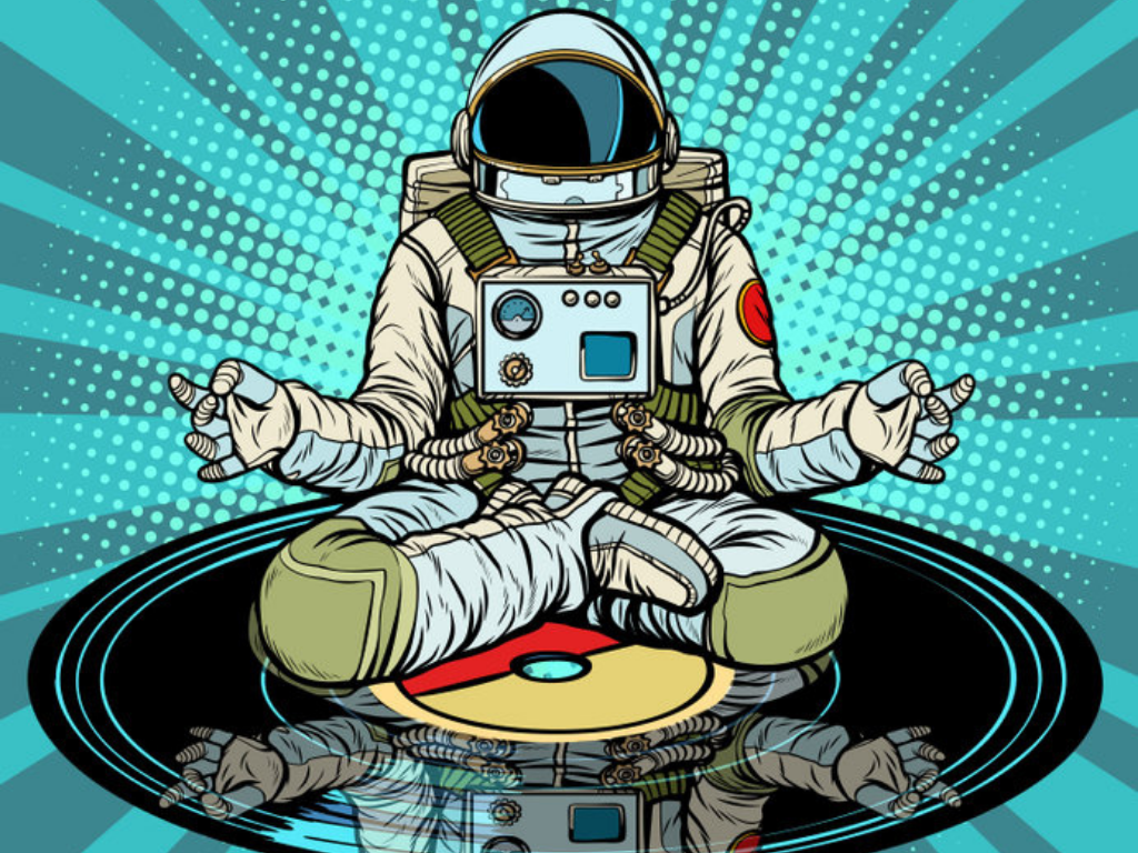 Pop Art Astronaut meditation