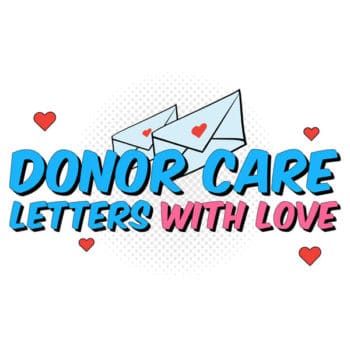 Donor Care Letters With Love Square