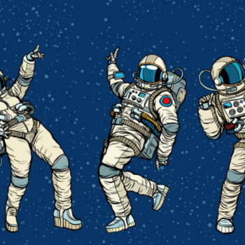 Pop Art Astronauts celebrating