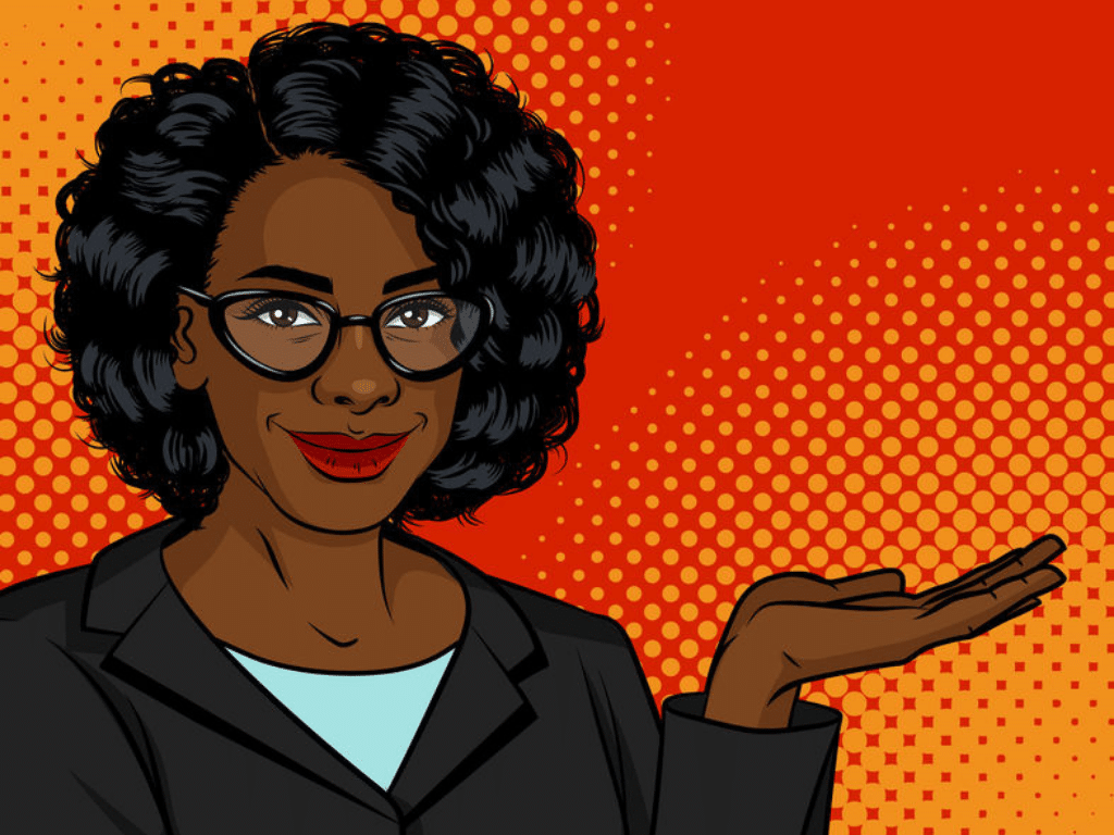 Pop Art Black Business Woman