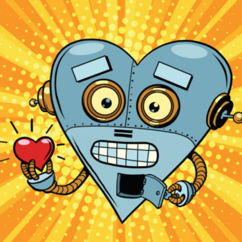 Pop ARt Robot heart
