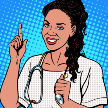 Pop Art black woman doctor