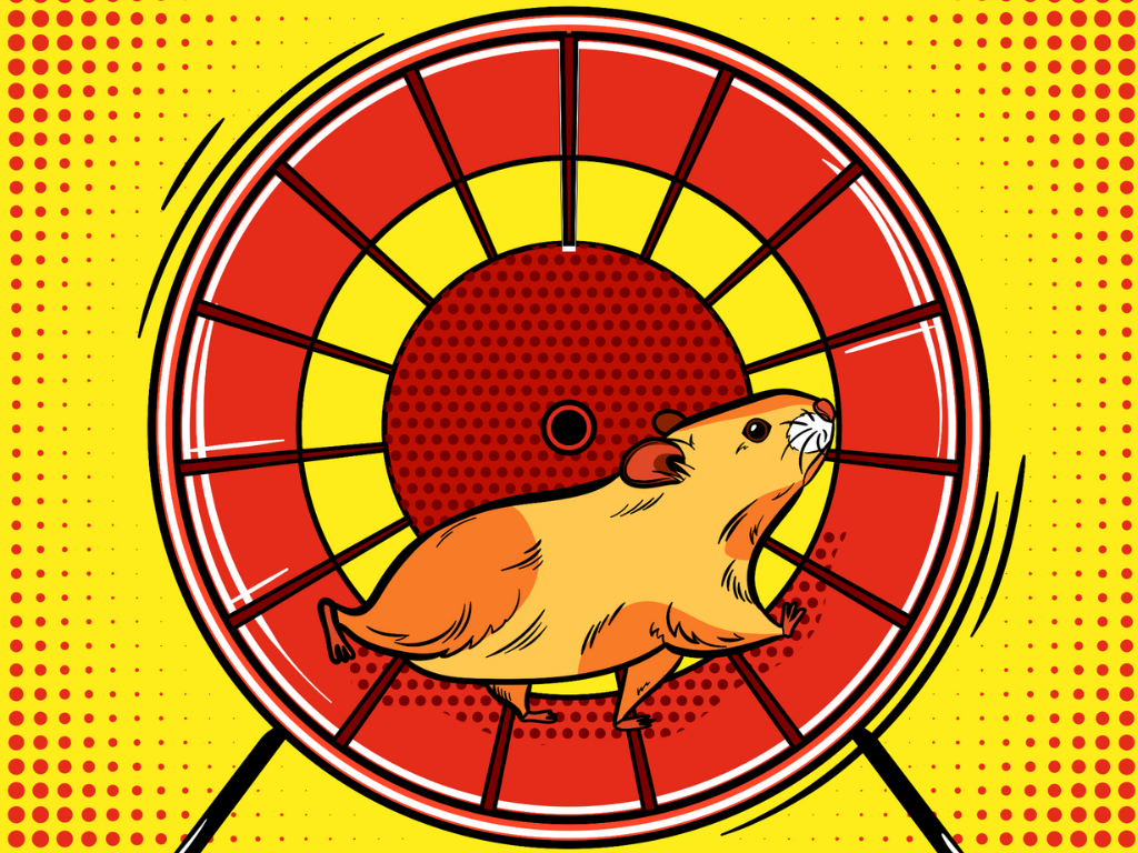 pop art hamster wheel