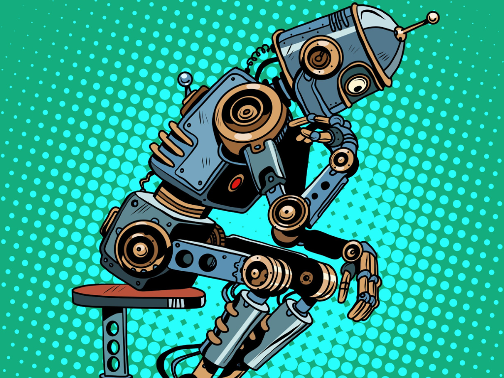 Pop Art Robot The Thinker