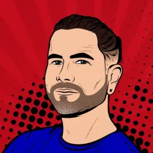 Pop art style portrait of James Herlihy